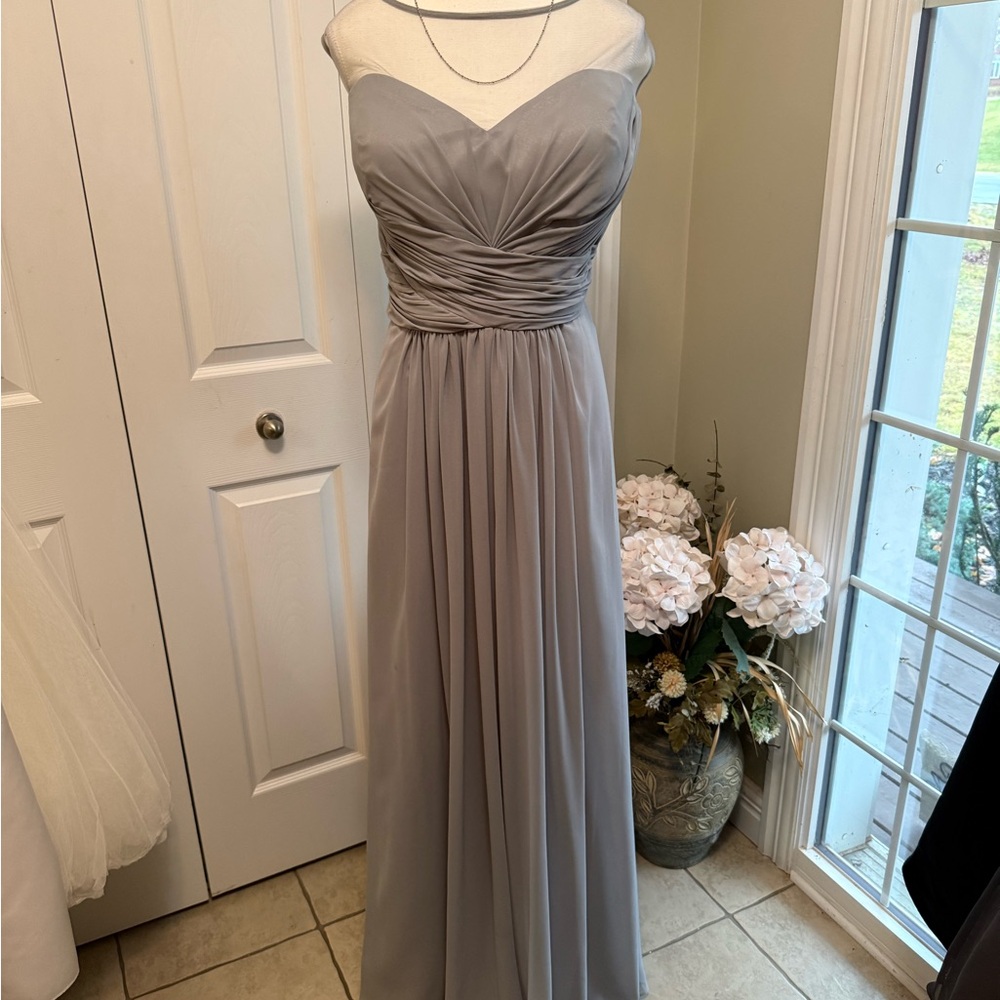 Elegant Sleeveless Gray Abby Paris Maxi Dress